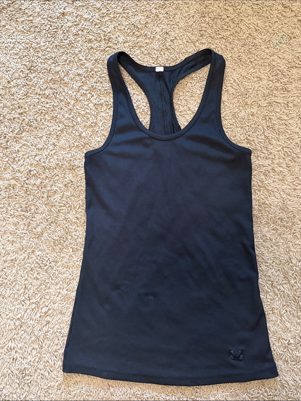 Under Armour Black Ribbed Racerback Tank Top